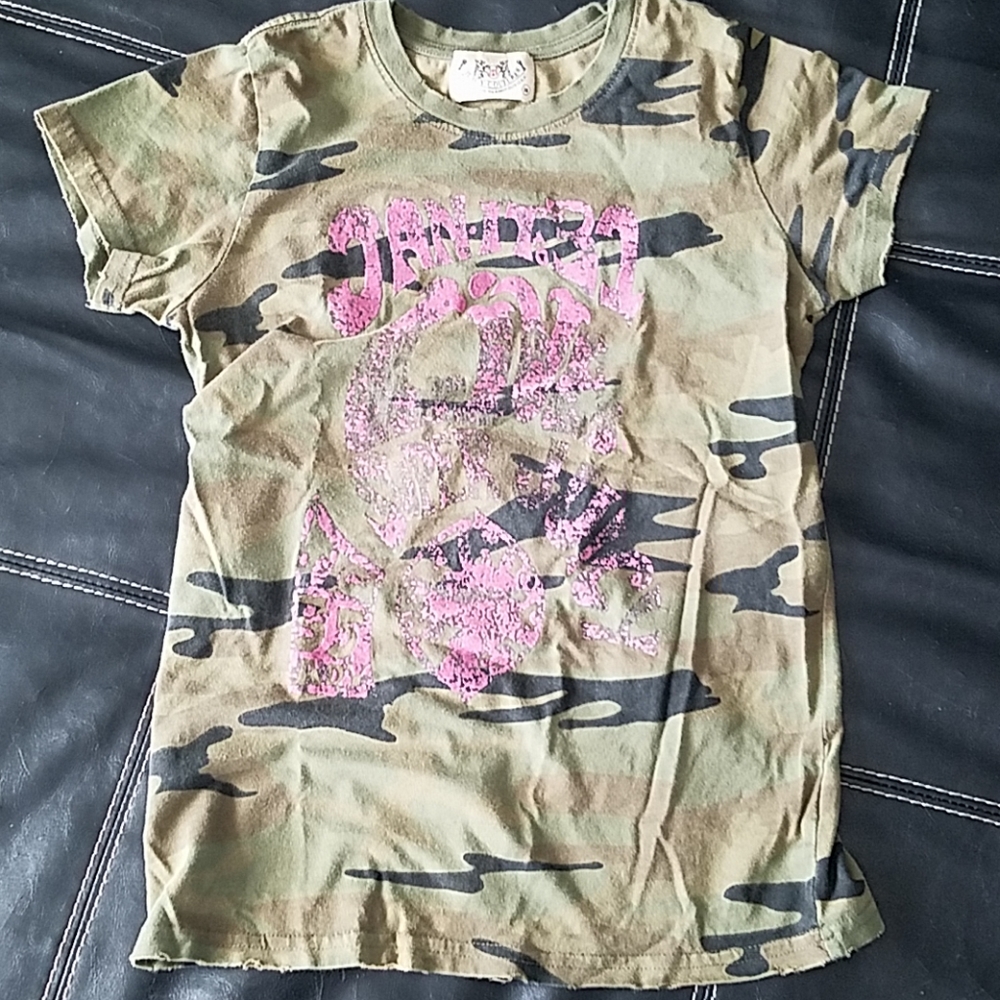 Juicy Couture Camo Pink Tee Sz M
